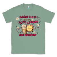 Sage great days start with iced coffee and gratitude Classic Tee - MaliasSmallBusiness