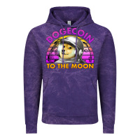 Cloud Purple doge coin to the moon 80's retro sunset Vintage Hoodie - Jasminsmagicworld