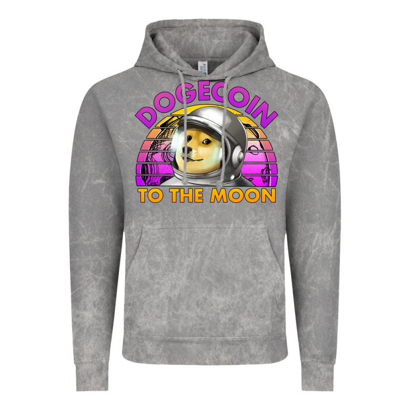 Doge Coin To The Moon 80's Retro Sunset Vintage Hoodie by Jasminsmagicworld | Teevron