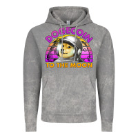 Cloud Rock doge coin to the moon 80's retro sunset Vintage Hoodie - Jasminsmagicworld