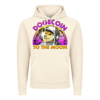 Vintage Artic doge coin to the moon 80's retro sunset Vintage Hoodie - Jasminsmagicworld