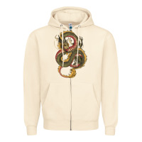 Sandshell green and yellow dragon Zipper Hoodie - RanaPortraitStore
