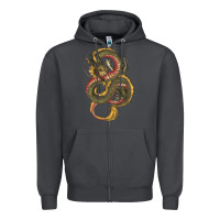 Smoke green and yellow dragon Zipper Hoodie - RanaPortraitStore