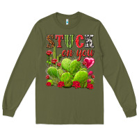 Army Green stuck on you Long Sleeve Tee - NancyCooperArtShop