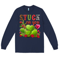 Navy stuck on you Long Sleeve Tee - NancyCooperArtShop