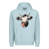 Blue Mist Cow Premium Hoodie - HowdyJamesFarm