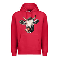 Cardinal Cow Premium Hoodie - HowdyJamesFarm