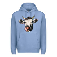 Colony Blue Cow Premium Hoodie - HowdyJamesFarm