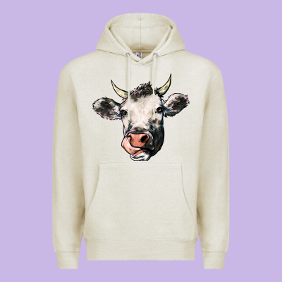 Cow Premium Hoodie Designed By Howdyjamesfarm