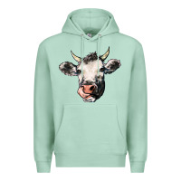Seafoam Cow Premium Hoodie - HowdyJamesFarm