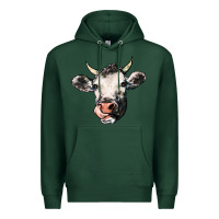Sports Green Cow Premium Hoodie - HowdyJamesFarm