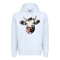 White Cow Premium Hoodie - HowdyJamesFarm