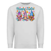 Dove Grey Happy Easter gnomies Easter Day Premium Sweatshirt - HowdyJamesFarm