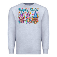 Heather Grey Happy Easter gnomies Easter Day Premium Sweatshirt - HowdyJamesFarm