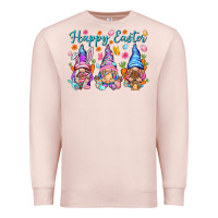 Pale Pink Happy Easter gnomies Easter Day Premium Sweatshirt - HowdyJamesFarm