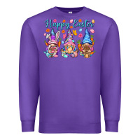 Purple Happy Easter gnomies Easter Day Premium Sweatshirt - HowdyJamesFarm