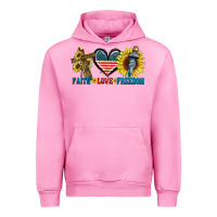Fuchsia Pink Fatih love freedom Urban Hoodie - FaDigitalArtStudio