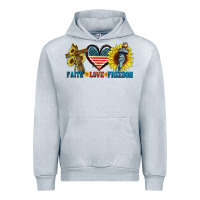 Heather Grey Fatih love freedom Urban Hoodie - FaDigitalArtStudio