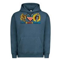 Pigment Midnight Navy Fatih love freedom Urban Hoodie - FaDigitalArtStudio