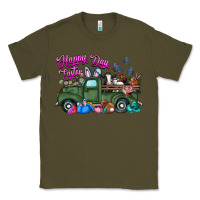 Army Green happy easter day truck Classic Tee - CowhideDigitalArt
