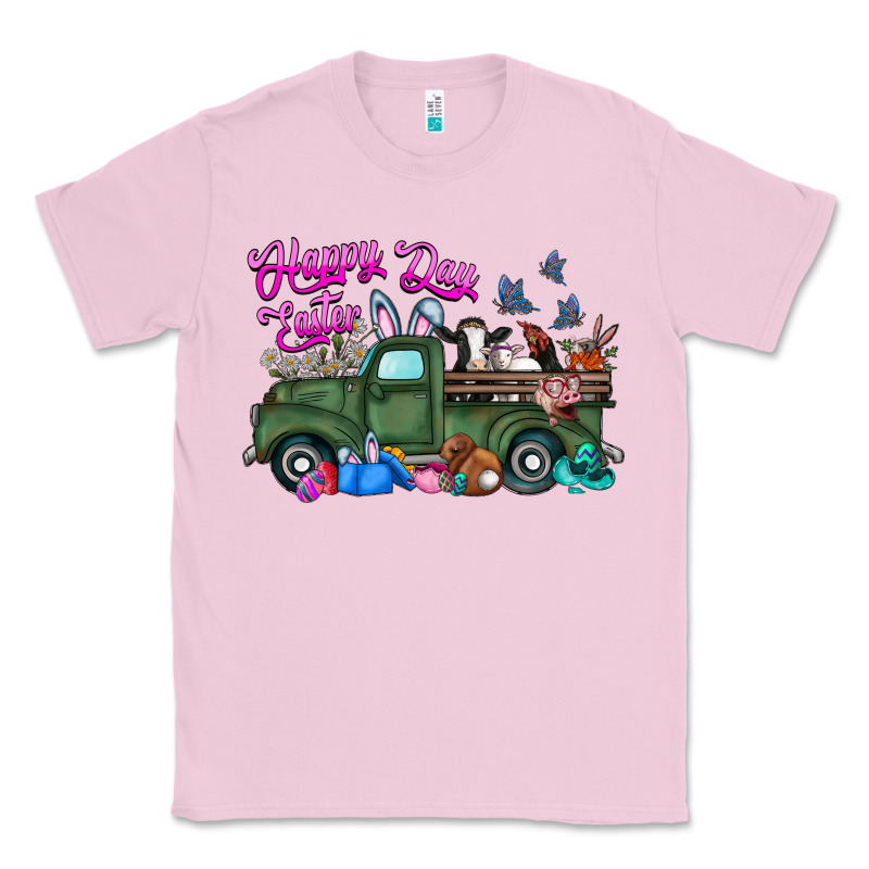 Happy Easter Day Truck Classic Tee by CowhideDigitalArt | Teevron