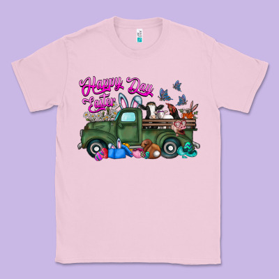 Happy Easter Day Truck Classic Tee Designed By Cowhidedigitalart
