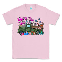 Bubblegum Pink happy easter day truck Classic Tee - CowhideDigitalArt
