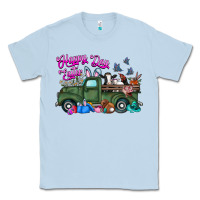 Dusty Blue happy easter day truck Classic Tee - CowhideDigitalArt