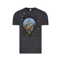 Vintage Black compass with mountain Vintage Tee - MaliasSmallBusiness