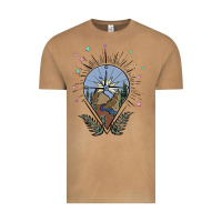Vintage Camel compass with mountain Vintage Tee - MaliasSmallBusiness