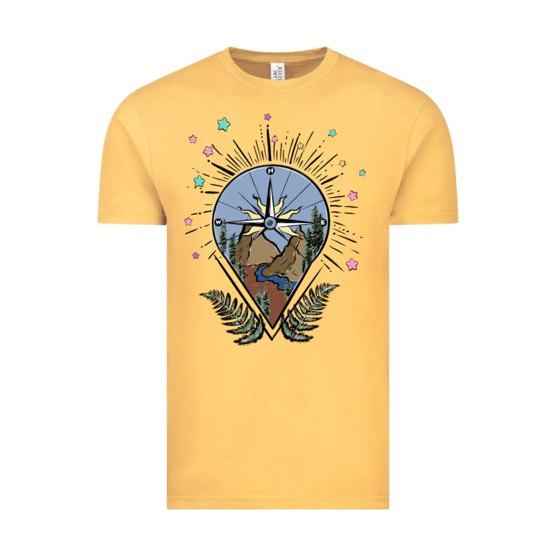 Compass With Mountain Vintage Tee by MaliasSmallBusiness | Teevron