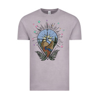 Vintage Zinc compass with mountain Vintage Tee - MaliasSmallBusiness