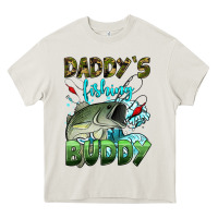 Cream daddy's fishing buddy Heavy Core Tee - HRA Design Shop