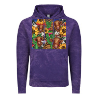 Cloud Purple western cactus sunflower highlands cow Vintage Hoodie - BarkalooDesign