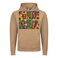 Vintage Coffee western cactus sunflower highlands cow Vintage Hoodie - BarkalooDesign