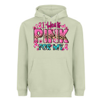 Matcha I wear pink for my custom name Cancer Awareness Heavyweight Hoodie - HowdyJamesFarm