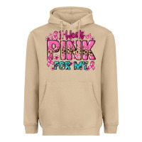 Mushroom I wear pink for my custom name Cancer Awareness Heavyweight Hoodie - HowdyJamesFarm