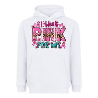 White I wear pink for my custom name Cancer Awareness Heavyweight Hoodie - HowdyJamesFarm