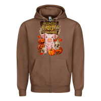 Chestnut halloween party pig Zipper Hoodie - RanaPortraitStore