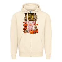 Sandshell halloween party pig Zipper Hoodie - RanaPortraitStore