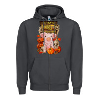Smoke halloween party pig Zipper Hoodie - RanaPortraitStore