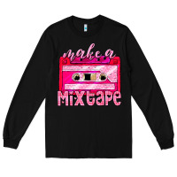 Black make a mixtape cassette Long Sleeve Tee - NancyCooperArtShop