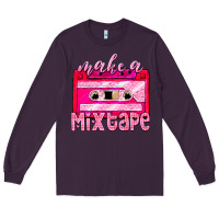 Plum make a mixtape cassette Long Sleeve Tee - NancyCooperArtShop