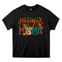Black thankful mama highland cow Heavy Core Tee - RacoonDesign