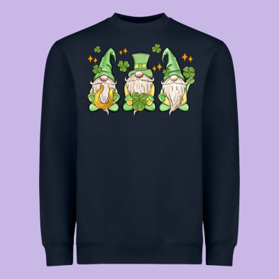 St. Patrick's Day Gnomes Heavyweight Sweatshirt Designed By Maliassmallbusiness
