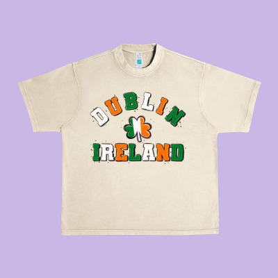 Dublİn Ireland Urban Heavy Tee Designed By Maliassmallbusiness