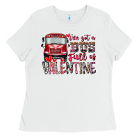 White I've got bus full of Valentine Ladies Tee - RacoonDesign