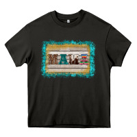 Asphalt western turquoise's mama background Heavy Core Tee - BarkalooDesign