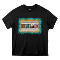 Black western turquoise's mama background Heavy Core Tee - BarkalooDesign