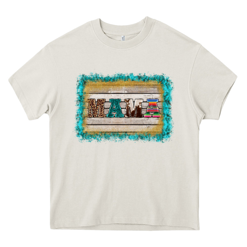Western Turquoise's Mama Background Heavy Core Tee by BarkalooDesign | Teevron